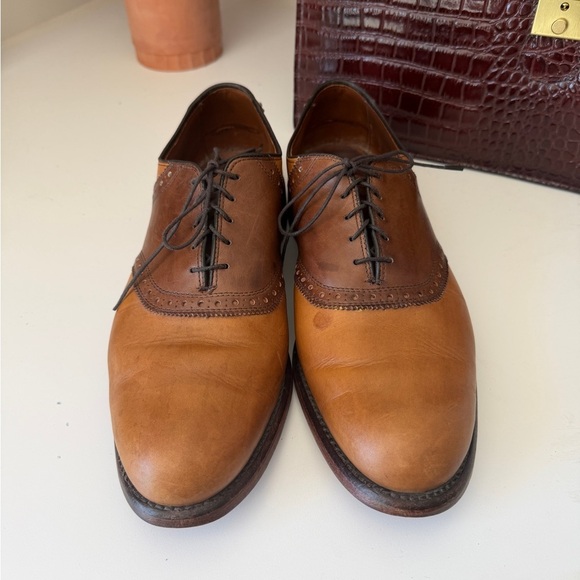Allen Edmonds Two-Tone Brown Leather Wingtip Oxfords main image 4